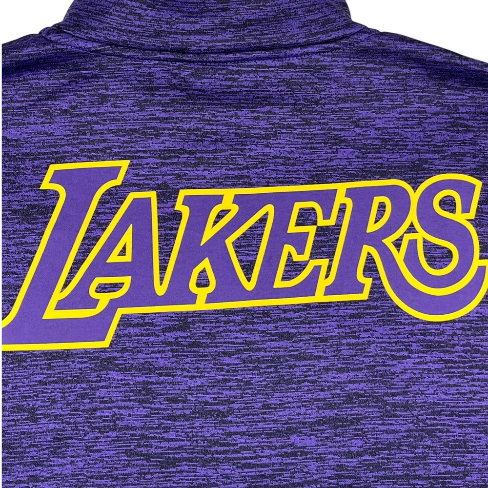 Los Angeles Lakers Full Zip Jacket Sweater Purple Heathered NBA Licensed Large